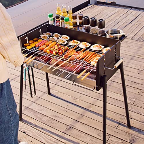 Barbecue extérieur portable XMING avec support poêle à charbon de bois pour cour - 5