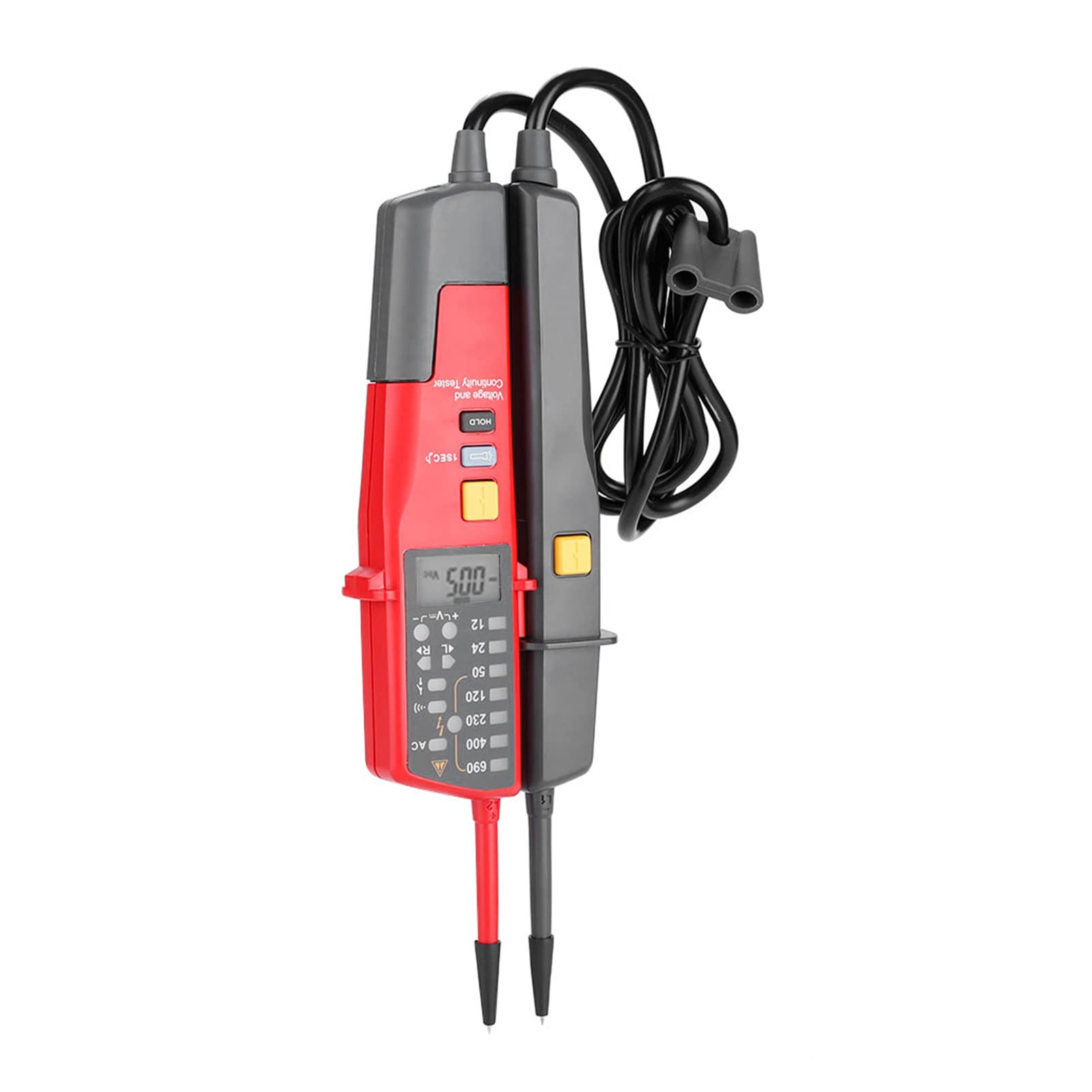 FTVOGUE Tester Ciągłości Napięcia UT18C, Automatyczny Zakres, Wyświetlacz LCD, AC DC do 690 V, Idealny dla Elektryków i Użytku Domowego