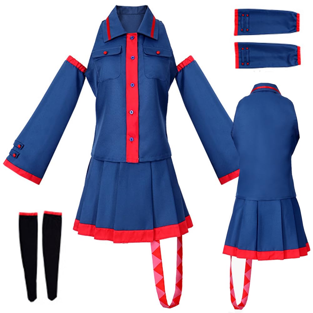 Women Kasane Costume Kasane Blue Uniform Halloween Suit Full Set