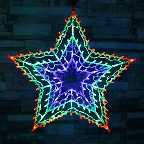 Large Christmas LED Star Silhouette Animated Outdoor Xmas Decoration Lights