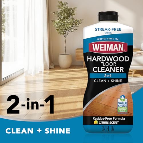 Image of Weiman Hardwood Floor Cleaner Gallon and Refillable Squeeze Bottle - Finished Wood Surfaces