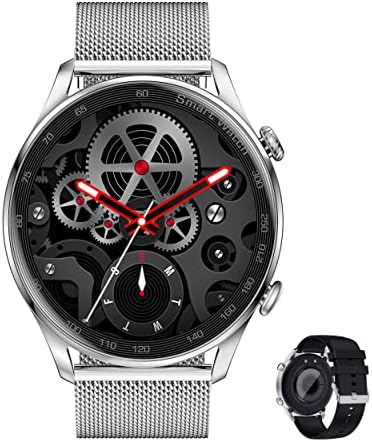 Aliwisdom - Reloj Inteligente para Hombre Mujere, Redondo Smartwatch con  Llamadas Bluetooth y Recordatorio de Whatsapp Impermeable Reloj Deportivo  Correa de Metal para iPhone Android (Plata) - PREYCA