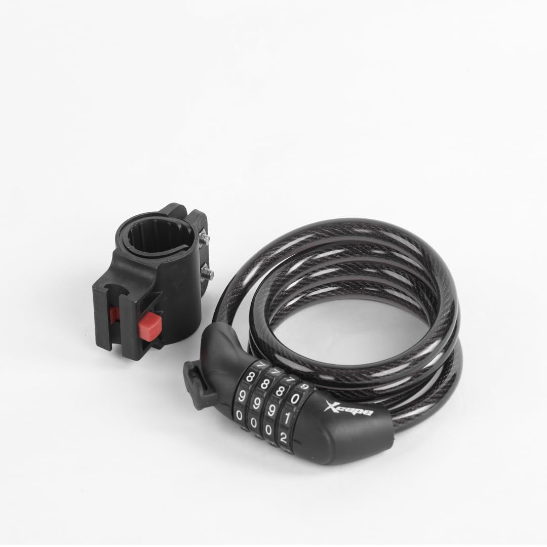 Xcape LockNexus Multipurpose Heavy Duty Safety Lock | Combination System with Extendable Protection for Bike, Equipment and Outdoor Gear | Frame Friendly Mount