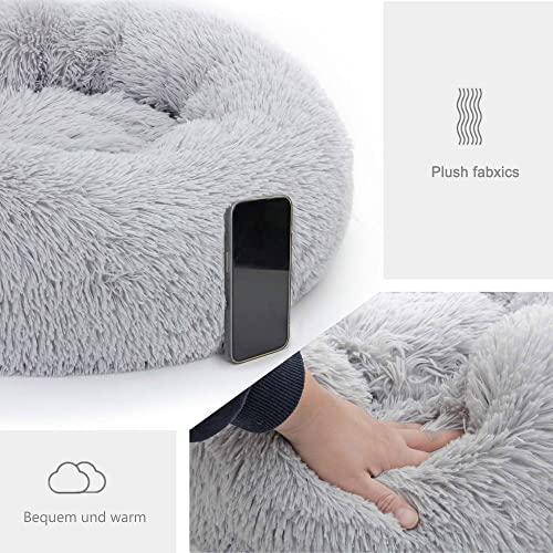 Lucky-Sign-Katzenbett-Hundebetten-Rundes-Kuschelbett-Hundekorbchen-Katzenkorb-Zum-Schlafen-Hundekissen-Waschbar-Katzenschlafplatz-fur-Katzen-und-kleine-Hunde-M-50-cm-O-Hellgrau | Dealmeister.io Alt tag für bilder post titel