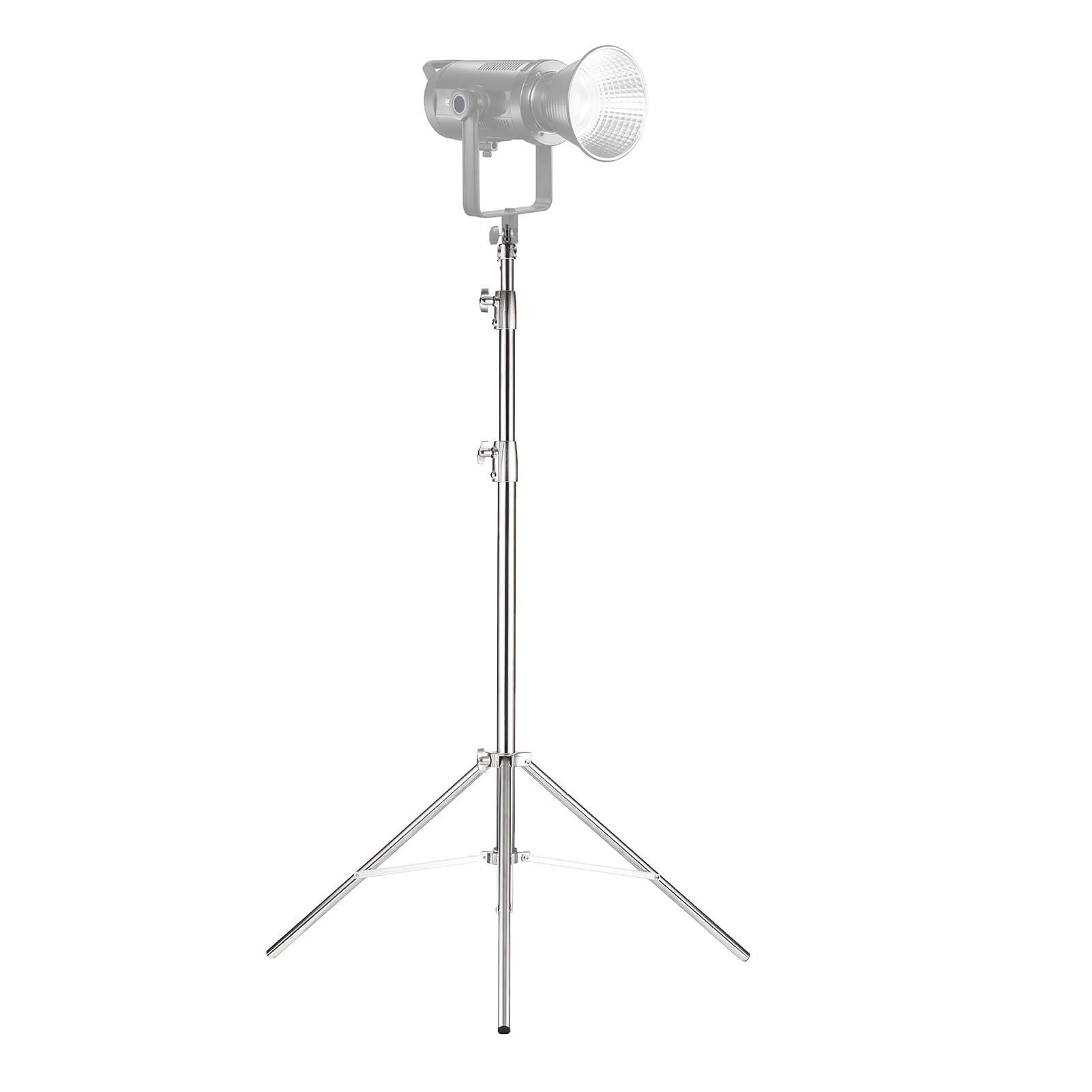 Diyeeni Stojak na Lampę ze Stali Nierdzewnej, Statyw Fotograficzny o Długości 9,84 Stopy ze śrubą 1/4 i 3/8 Cala, 3 Sekcje, Wytrzymały do ​​softboxów, Lamp Studyjnych, Reflektora i Lampy