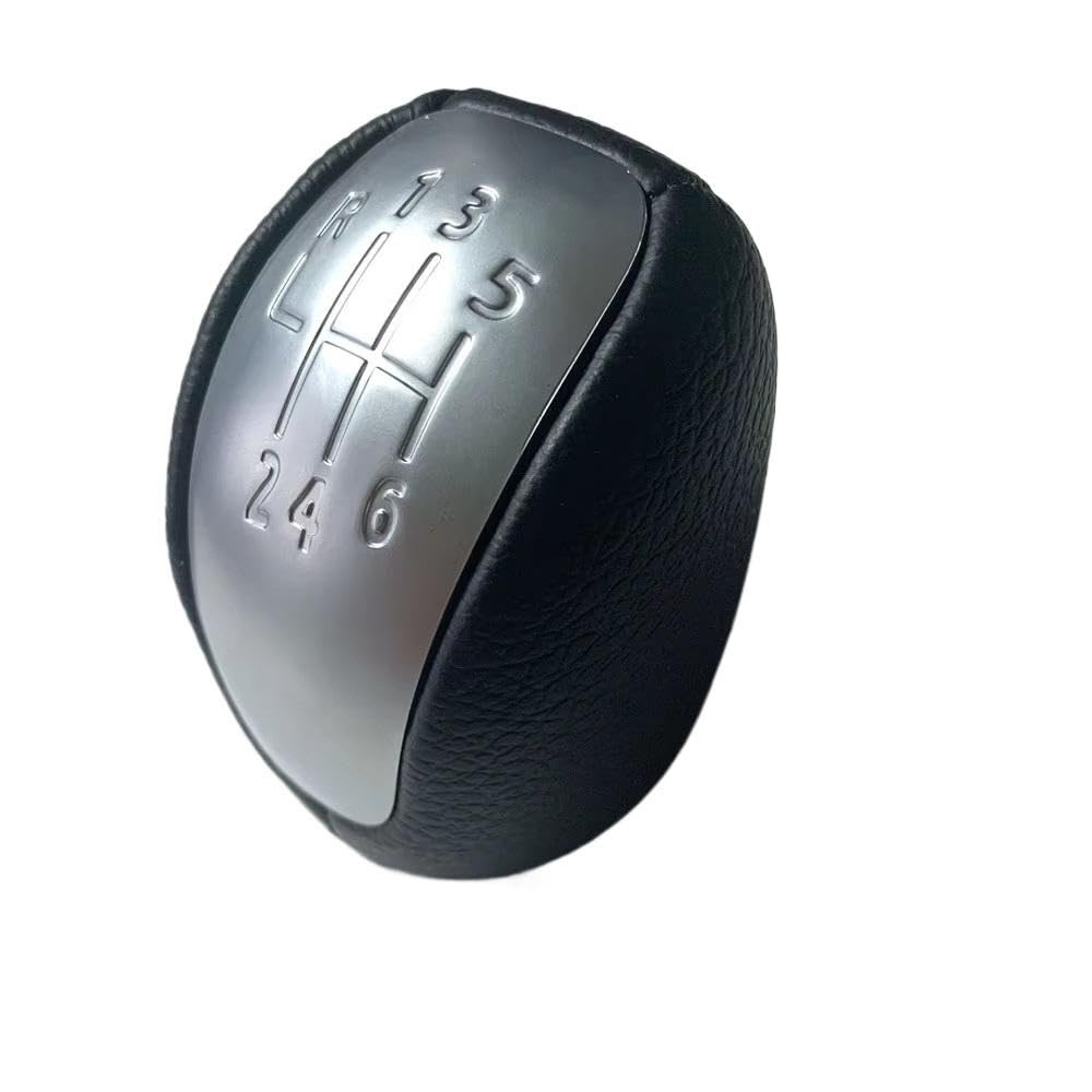 Ydxherta White Number Manual 6 Speed Leather Change Knob Handball For Renault For Laguna Iii Mk3 2007-2015 Auto Parts(White Number)
