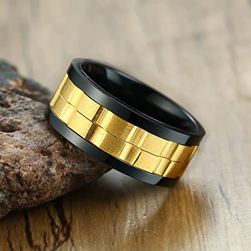 High Polished Stainless Steel Spinner Band Ring, Stylish Accessory