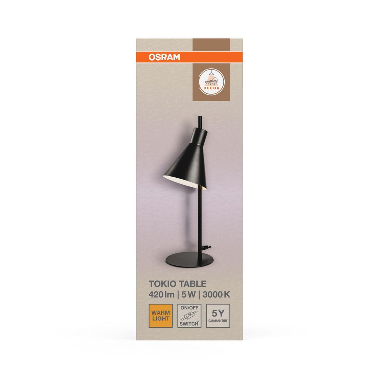 Licht-Erlebnisse LED Tischleuchte Stahl Schwarz 3000 K Wohnzimmer Schlafzimmer Nachttisch Büro wohnlich H:44 cm elegant Tischlampe Schreibtisch