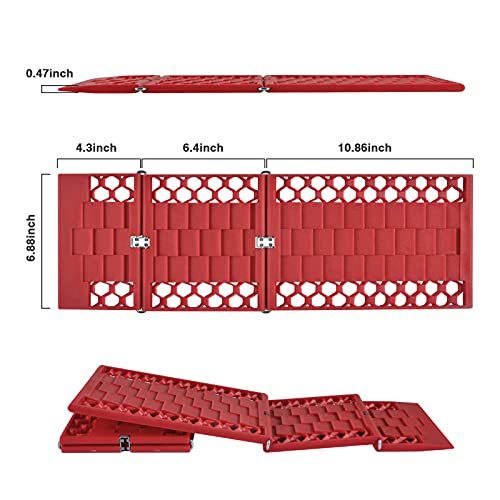 Homee XDTKB-2PK All-Weather Foldable Traction Boards, Auto Tire Traction Mat Tire Grip Aid thumb #2