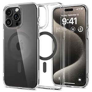 Spigen Ultra Hybrid MagFit Case Compatibel met iPhone 15 Pro Max hoesje -Graphite