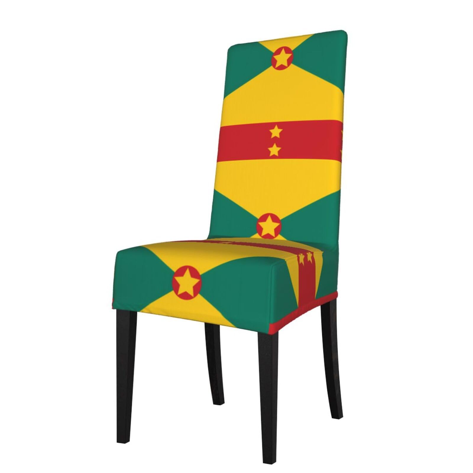 YYHHAOFA Flag of Grenada Prints Protection Cover for Dining Chair - Stretch Slipcovers, Easy Refresh for Your Dining Room & Event Decor