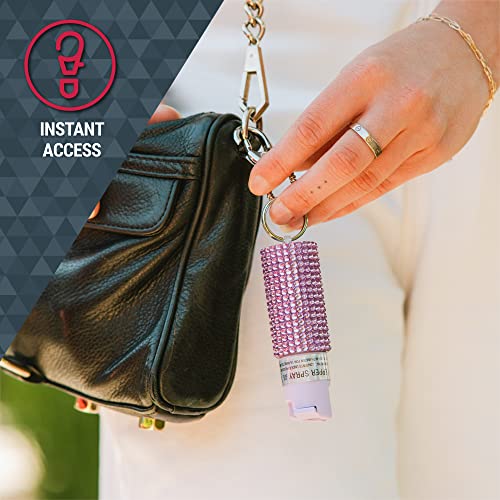 Sabre Jeweled Pepper Spray, Fashionable Monochromatic Design, Quick And Easy Access Snap Clip For Secure Attachment And Key Ring, 25 Bursts, 10-Foot (3-Meter) Range #TOP4