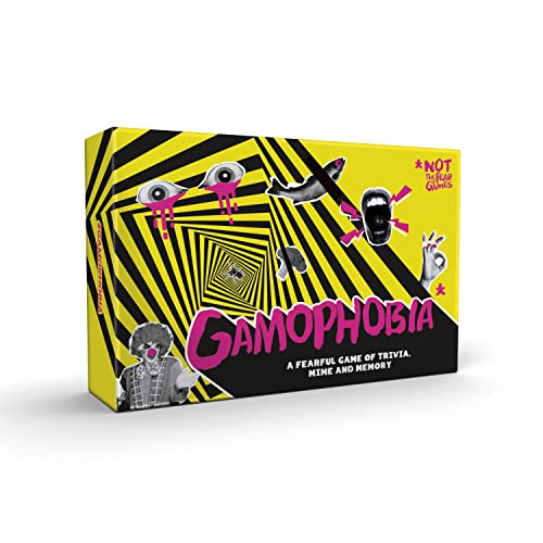 Bubblegum Stuff Gamophobia Card Game - A Fearful Team Game Of Trivia Mime And Memory - Fun Party Game Featuring 3 Rounds - Suitable For Adults and Teenagers