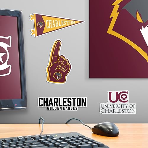 Image of University of Charleston 9ct Vinyl Large Deluxe Stickers Variety Pack - Laptop, Water Bottle, Scrapbooking, Tablet, Skateboard, Indoor /Outdoor - Set of 9