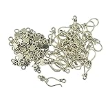 Jili Online 50 Sets Tibetan Style Antique Silver S Hook and Eye Clasps Jewelry Findings