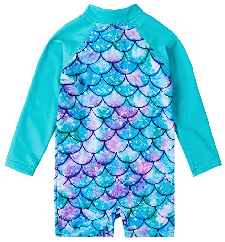 uideazone Roupa de banho para bebês meninos e meninas com zíper Rash Guard FPS 50+, roupa de banho d