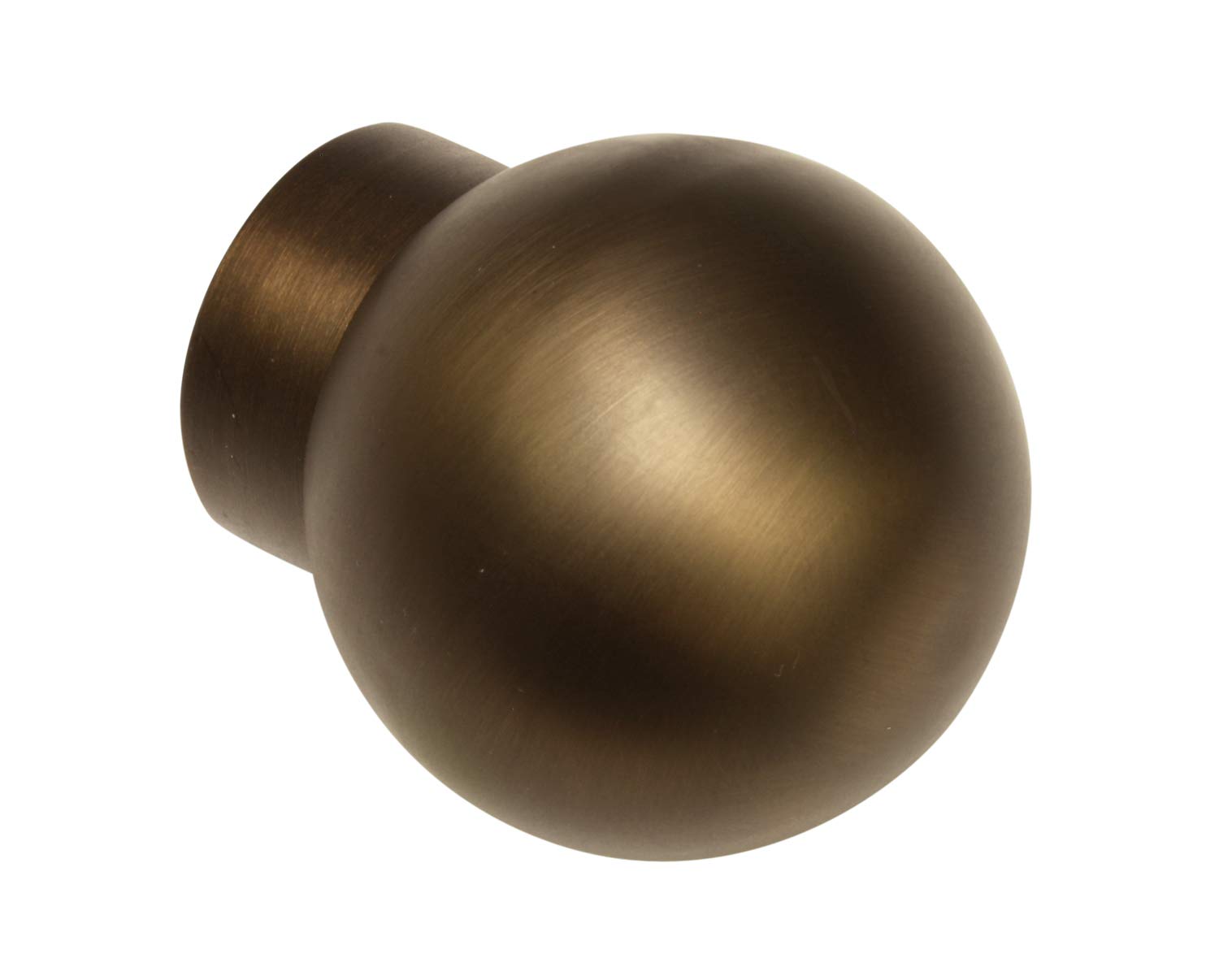 Gardinia Curtain Rod Finials, 2 x Finial Balls, Windsor Series, Metal, Bronze, Ø 25 mm