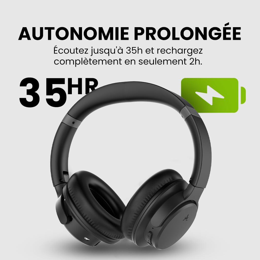 Avantree Ensemble – Casque TV sans Fil Bluetooth pour Regarder la Télévision, Son Clair, Installation Facile, Base de Recharge, 35h Autonomie, Confortable, Compatible avec Optique, AUX et Bluetooth