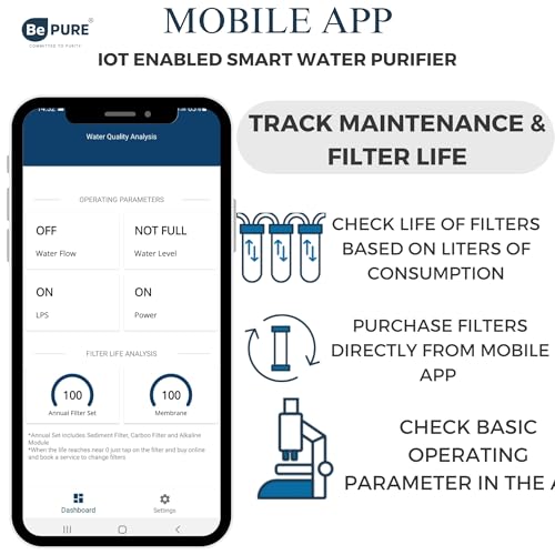 Image of Bepure Luxe Hot and Normal IOT App enabled SMART Water Purifier 7L RO+UV+UF+TDS+Copper Alkaline with Hot Water Function| 8 Stage Water Purification| Hot Water Purifier| Works Up to 3000 ppm TDS