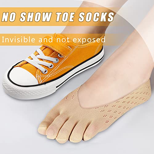 Ramede 20 Pairs Orthopedic Toe Compression Socks For Women No Show Toe Socks With Gel Tab Yoga Socks Separator Socks Soft Breathable Sweat Absorbent Machine Wash, 2 Styles #TOP4