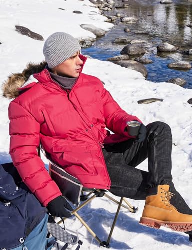 Image of Winter Coats For Men Winter Jackets Water Resistant Warm Thicken Puffy Hooded Insulated Thicken Parka Coat