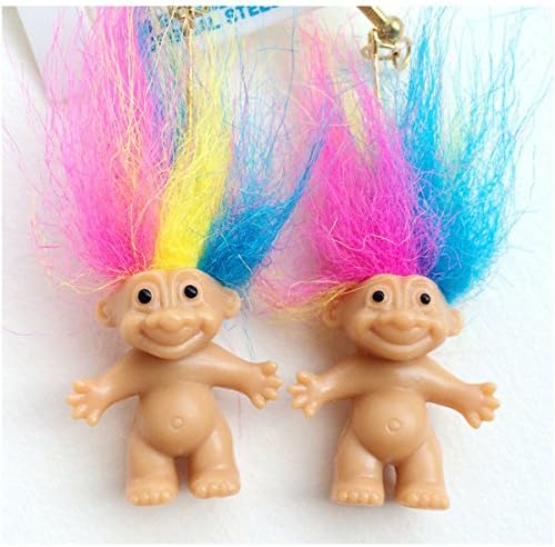 Rainbow Troll Earrings by My Lucky Troll