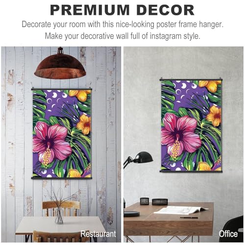 Decoration salon avec tableau tropical et toile florale pour bureau