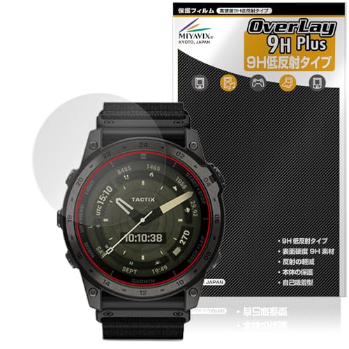 �~���r�b�N�X GARMIN tactix 7 AMOLED �Ή� �ی� �t�B���� PET�� ���d�x 9H �ᔽ�� �����K���X�����̍d�x ���{��