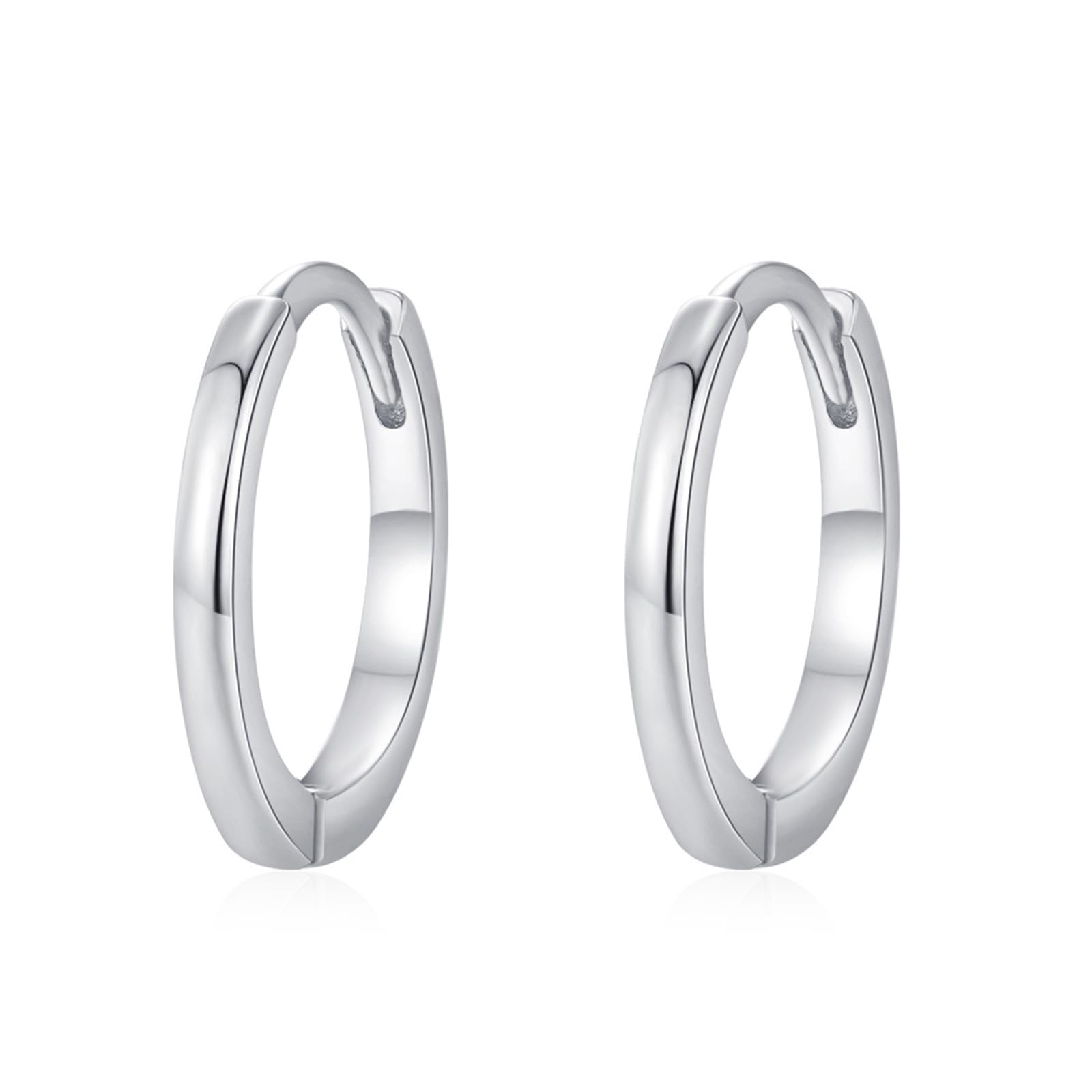 Pendientes de platino para mujer 950, pendientes de aro de 11,2 mm, 13,5 mm, 15,6 mm, pendientes de boda, pendientes de aro sin alergias para mujeres