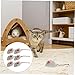 BESPORTBLE 6pcs Interactive Cat Chew Toys Plush Mouse Design for Kittens Soft and Comfortable Teething Toys for Indoor Play and Entertainment for Cat