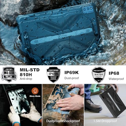 Image of HOTWAV R6 Ultra 2023 New 10.4 inch 2K Rugged Tablet Android 13,15600mAh 16GB+256GB (SD Up to 2TB) Outdoor Tablet,16MP+16MP, Octa-Core 4G Dual SIM 5G WiFi,IP68 GPS OTG BT5.0