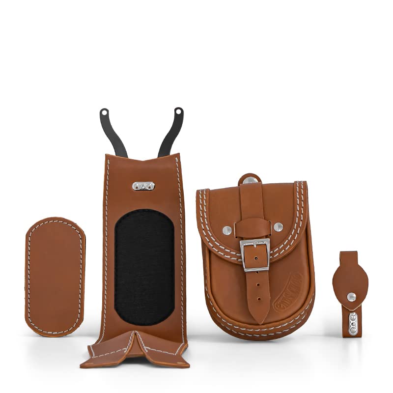 ends cuoio Removable Genuine Leather Tank Backpack with Quick Release for Indian Scout (2015-2024), Including Sixty, Bobber, Bobber Twenty, Rogue, and Rogue Sixty Variants