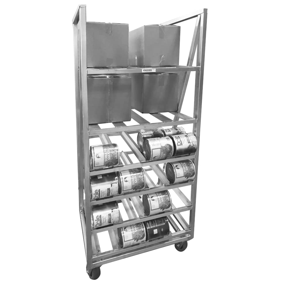Channel Heavy Duty Mobile Can & Storage Rack by Channel Manufacturing – Aluminum, Model CSBR-80M