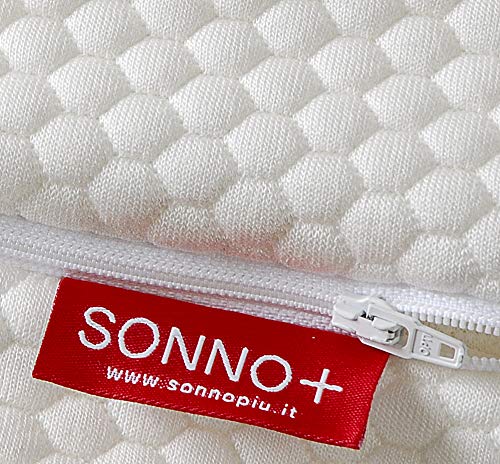 SONNO+ Anti-Reflux Keilkissen 2 in 1 mit Einstellbarer Dicke 18 oder 24 cm, mit 2,5 cm Memory Schaum, Matratzenkeil, Matratzenerhöhung für Erwachsene