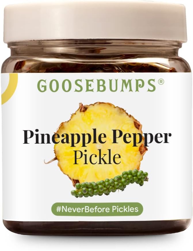 Goosebumps Pickles Pineapple Pepper Pickle | Ananus ka aachar | Exotic Indian Fruit Pickles | Innovative Pickles | Pickled Fruits | Less Oil Achar, 250 GMS