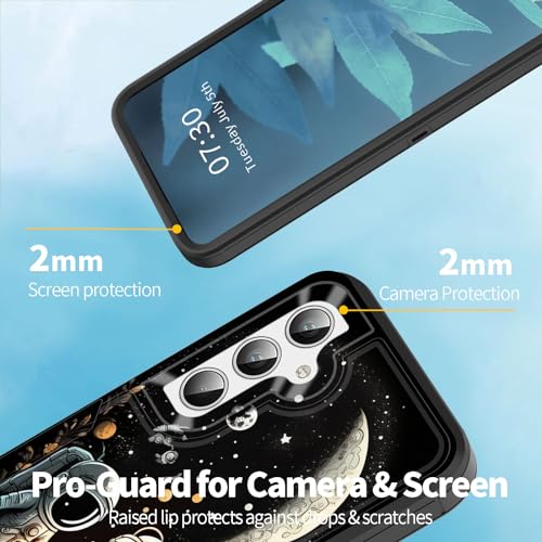 BFUKVOU for Galaxy A15 5G Case, Dust-Proof Port Cover, Full Body Silicone Rubber Covered, Non-Slip Drop-Proof Phone Case for Samsung Galaxy A15 5G 6.5 inch 2023,Space Astronaut - image 4