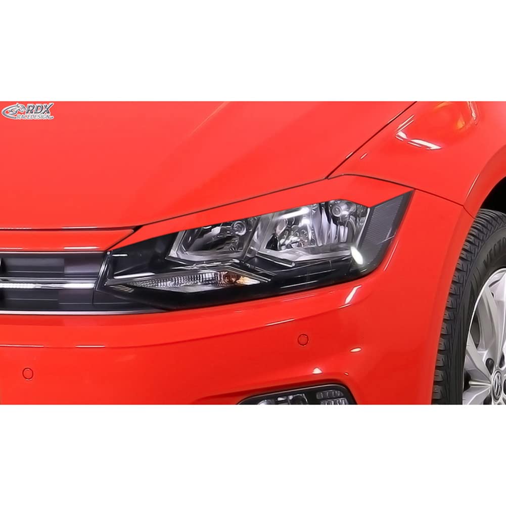 RDX Racedesign Palpebre fari compatibile con Volkswagen Polo (AW) 2017- (ABS)