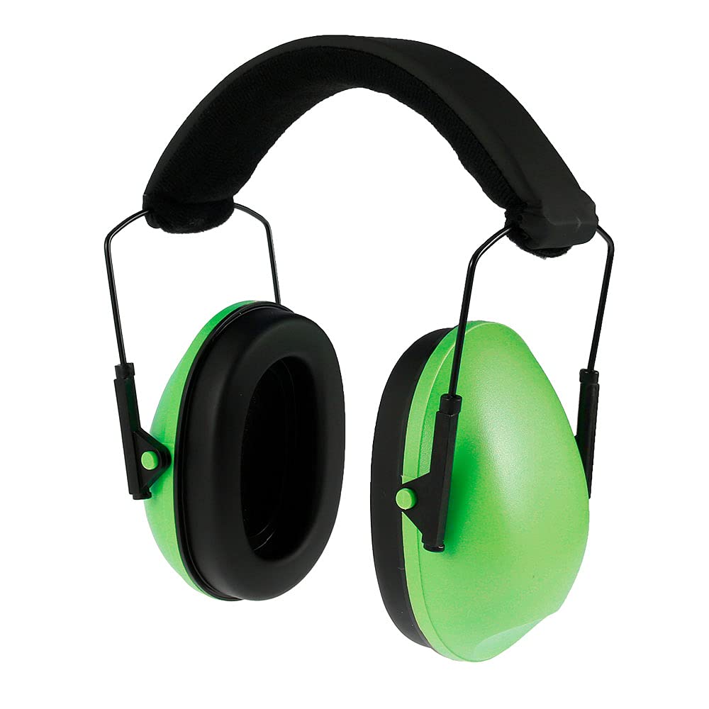 Adjustable Kid Ear Defenders with Double Shell Design, 30Db Noise Reduction Earmuffs Comfortable Kid Hearing Protection Earmuffs ABS Foam Material & Easy to Wear for Ages 6 Months to 14 Years,Green