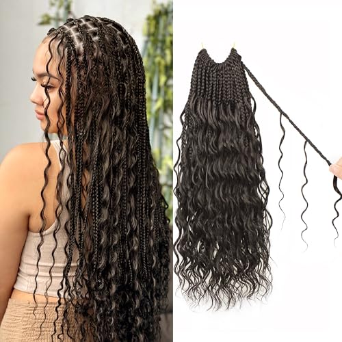 Goddess Box Braids Crochet Hair Protein Fiber Close to Human Hair 18 inch