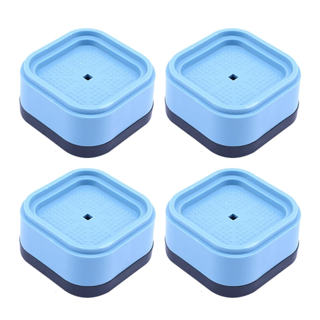 Gmbylby Blue Bl Adjustable Bed Risers 4Pack Stackable Furniture Lifts Easy To Use Raiser Blocks For Washing Machine Desk Sofa