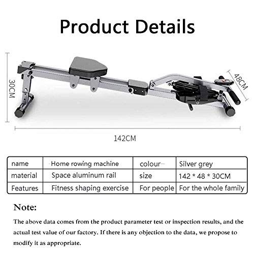 Image of Foldable Rowing Machines Rowing Machine for Home Use Foldable Mute Easy to Store Home Fitness Machine Apply to Indoor Very Much Safe and Healthy Exercise