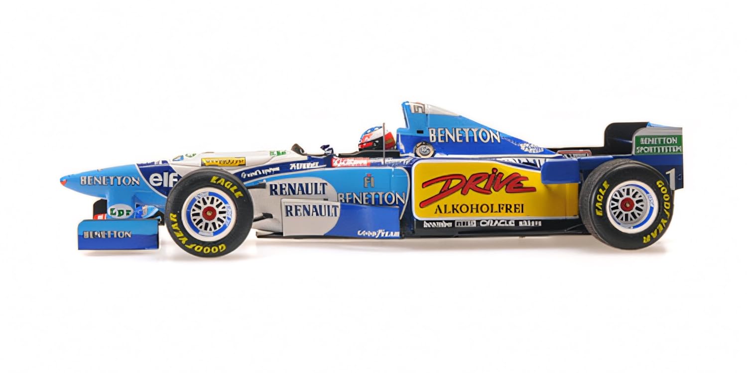 Minichamps 517950701 1:43 Benetton Renault B195-Michael Schumacher-Vincitore GP di Francia 1995 Auto in Miniatura, Multicolore
