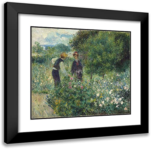 ArtDirect Pierre-Auguste Renoir 23x20 Black Modern Frame and Double Matted