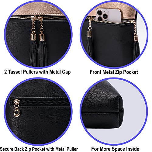 Image of Solene Womens Lightweight Medium Crossbody Purse with Tassel, Perfect Size Crossbody Bags for Daily Use, travel