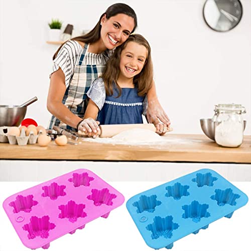Snowflake Silicone Molds, 2 Pack Cake Pans Cookie Trays Handmade Soap Making Molds Also For Chocolate Mold Pudding Jelly Muffin Ice Cube Tray For Christmas Holiday Party Cake Decor(Pink/Blue)… #TOP5