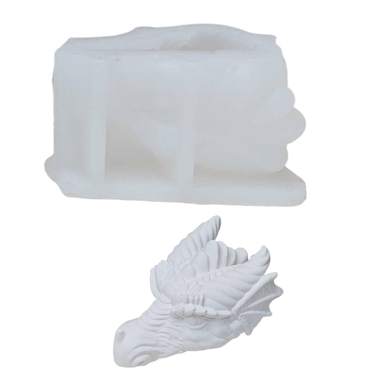 Mirweon Dragon Head Silicone Molds For Epoxy Resin Gypsum Decorations Animal Molds For Soap Plaster Ornaments