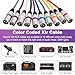 10 Color XLR Cable, Multicolor XLR Male to Female 15ft Audio Cables 10 Pack, 3 Pin Balanced XLR Microphone Cables Color Boots XLR Mic Cord Ideal for Microphones, Live Stage, Speaker, Audio Mixer