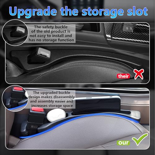 【Compatible with Honda Accord】 Seat Gap Filler,No Drop Seat Guard Compatible with Honda Accord,Drop Seat Guards for Cars(2Pcs),Emergency Keychain Car Escape Tool(2Pcs) view 4