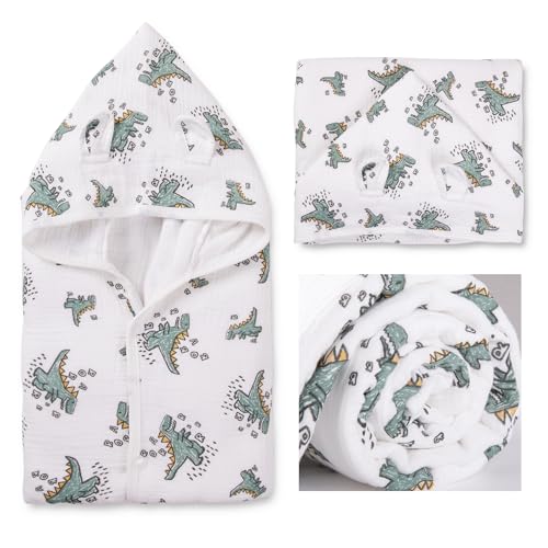 Image of Hooded Baby Towel - Super Soft Baby Towel with Hood 25x51 Inches - Absorbent Baby Beach Towel for Newborn Infant Toddler 0-4 Years,Toddler Towels for boy
