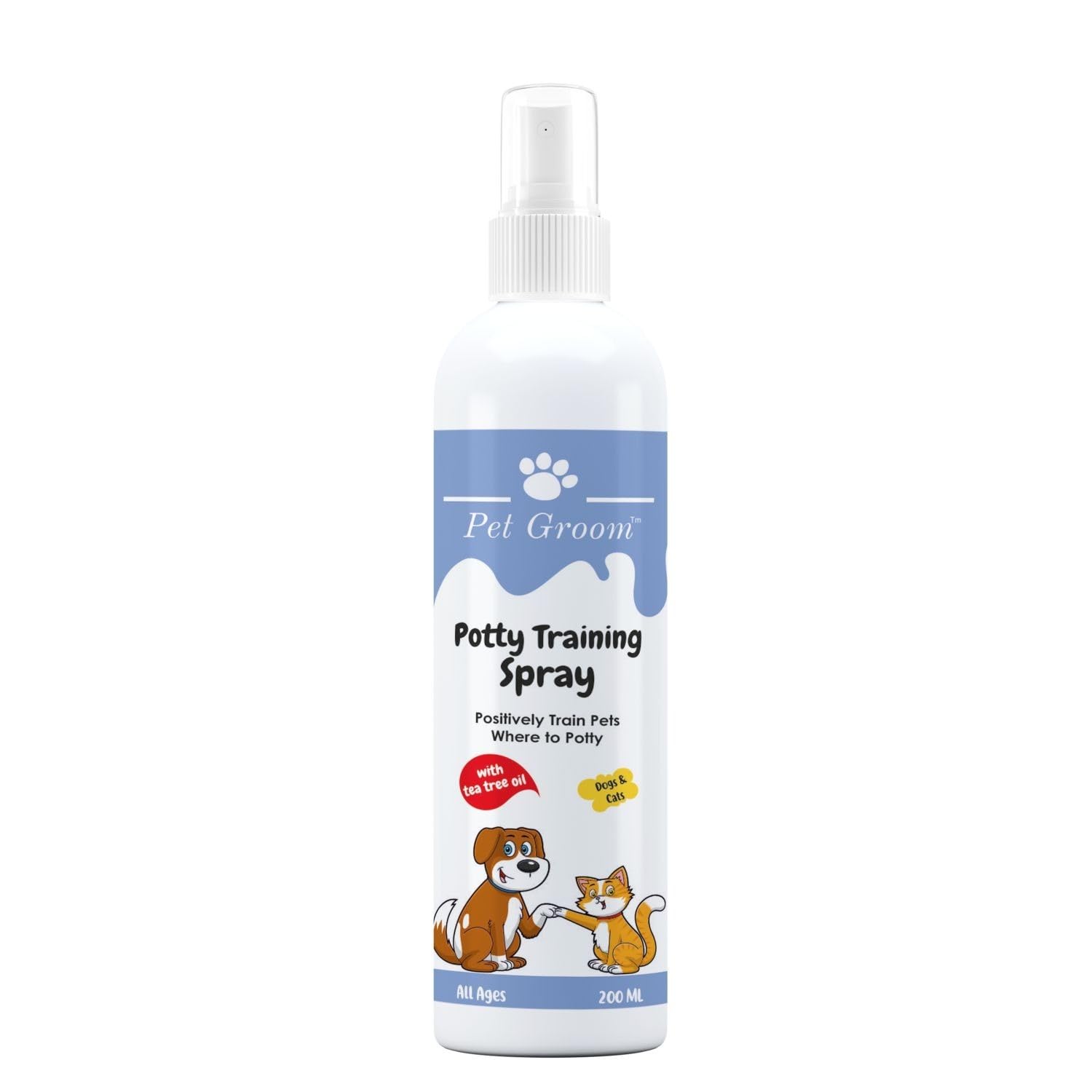 Potty Training Spray, Positively Train Pets Where To Potty With Tea Tree Oil For Dogs & Cats-200 Milliliters